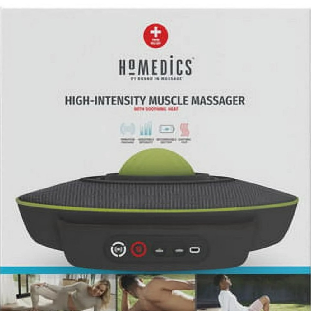 Homedics Black and Green High-Intensity Muscle Massager NIB never opened NEw